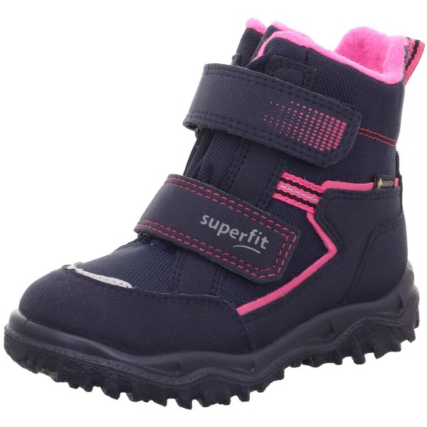 Superfit - Gore-Tex Husky2 Klett - Mädchen Wasserdichter Winterstiefel - Blau/Pink