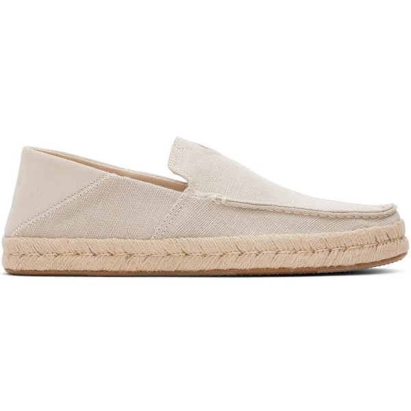 Toms Alonso Rope Loafer Herren Espadrilles mit Bast Beige (Fog Heritage)