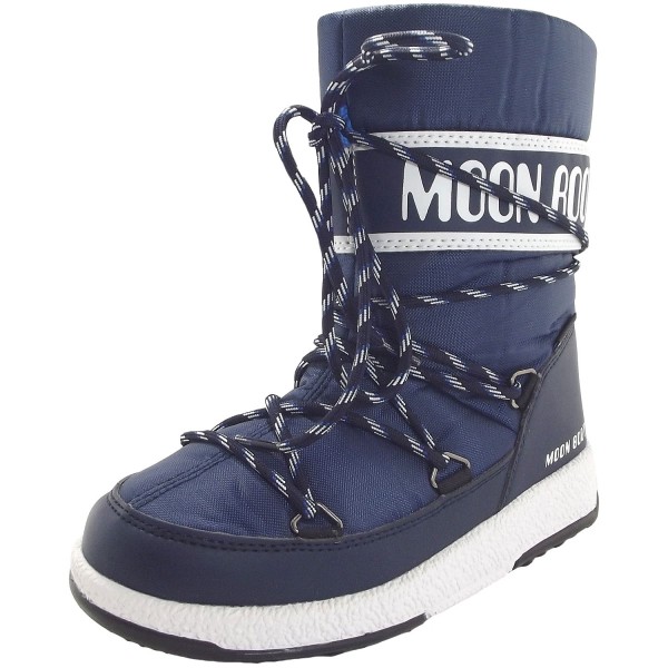 Moon Boot Jr Boy Sport WP Kinder Winterstiefel dunkelblau/weiß (blue navy/white)