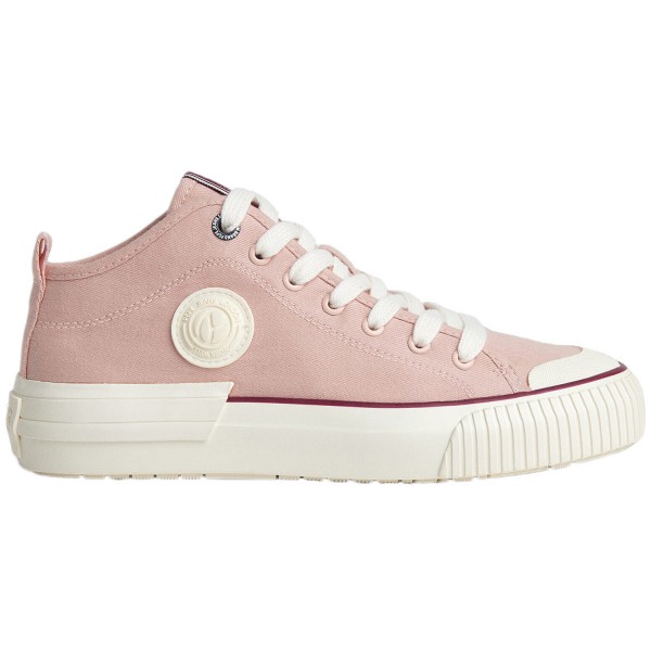 Pepe Jeans Industry Basic Damen Mid Canvas Sneaker Powder Rose