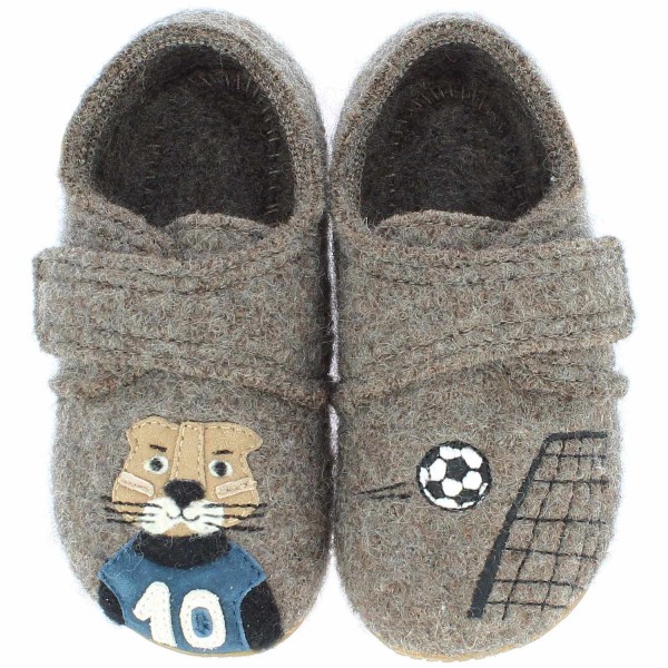 Living Kitzbühel Tiger Soccer Champion Child Slippers Brown (Hellbraun)