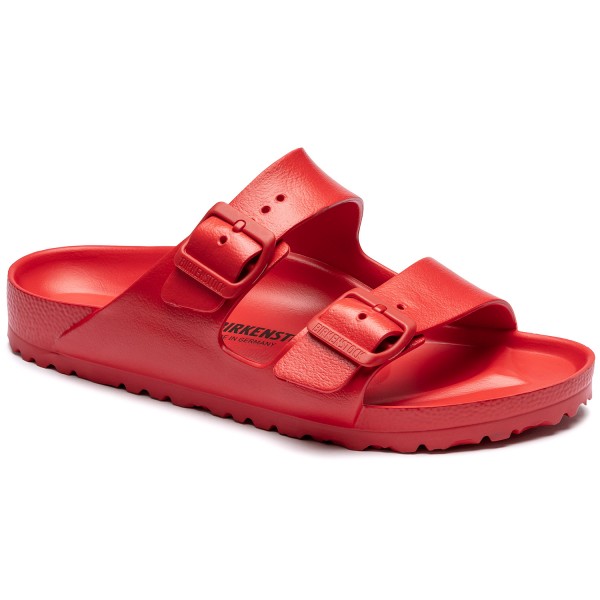 red birkenstock clogs