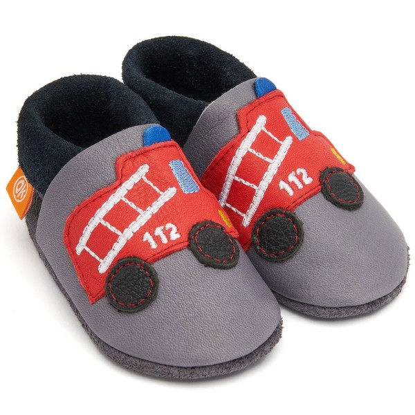 Orangenkinder Feuerwehr Toddler Crawling Shoes Grey (Grau)