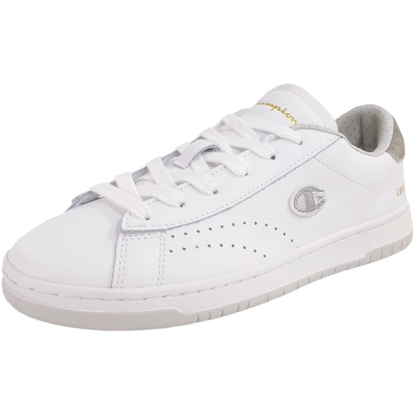 Champion Court Club Patch Damen Vintage Sneaker weiß (wht/sil)