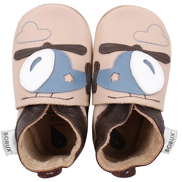 Bobux Helicopter Baby Krabbelschuhe beige