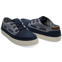 Toms Dorado Chambray Men Lace up Shoe navy Sneaker Men Flux Online