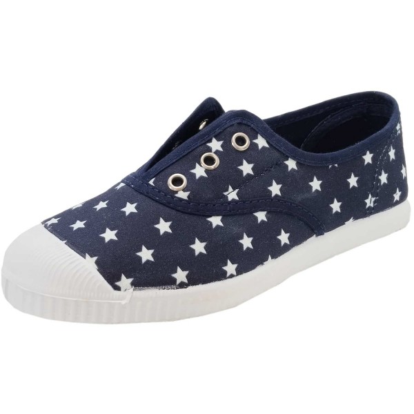 Natural World - Grape Stars - Kinder Bio-Slipper aus Baumwolle mit Sternen - Marino