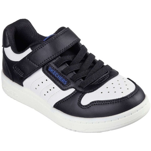 Skechers Quick Street Kinder Fashion-Sneaker mit Klettverschluss Schwarz/Weiß (Black/White)