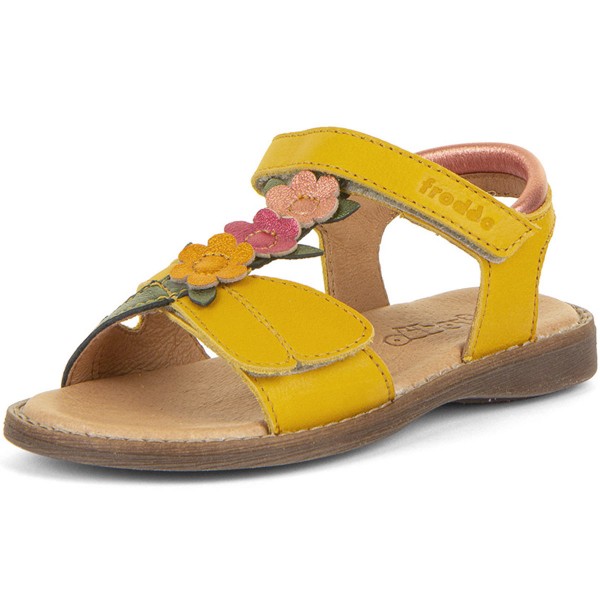 Froddo - Lorine Lola - Mädchen Leder-Sandalen mit Klettverschluss - Gelb (Dark Yellow)