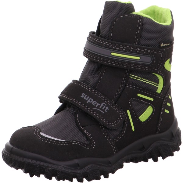 Superfit Gore-Tex Husky2 Klett Kinder Winterstiefel Schwarz/Grün