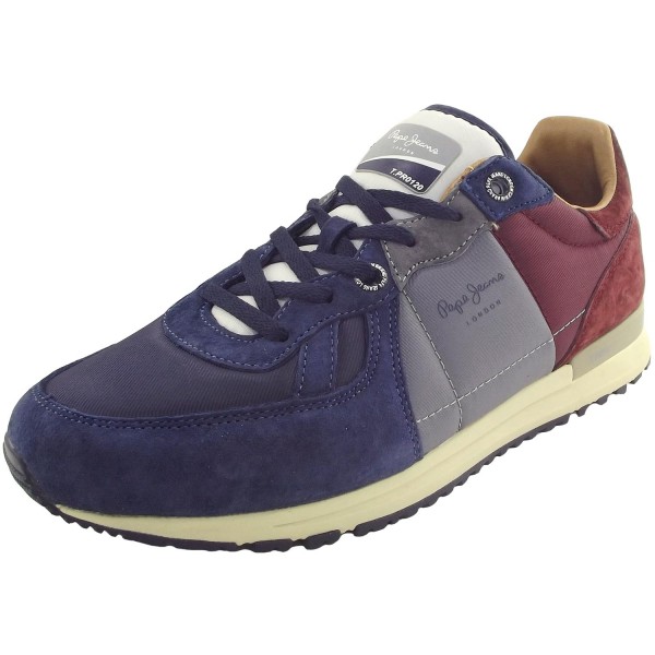 Pepe Jeans Tinker Pro-Camp Herren Sneaker blau/weinrot (old navy)