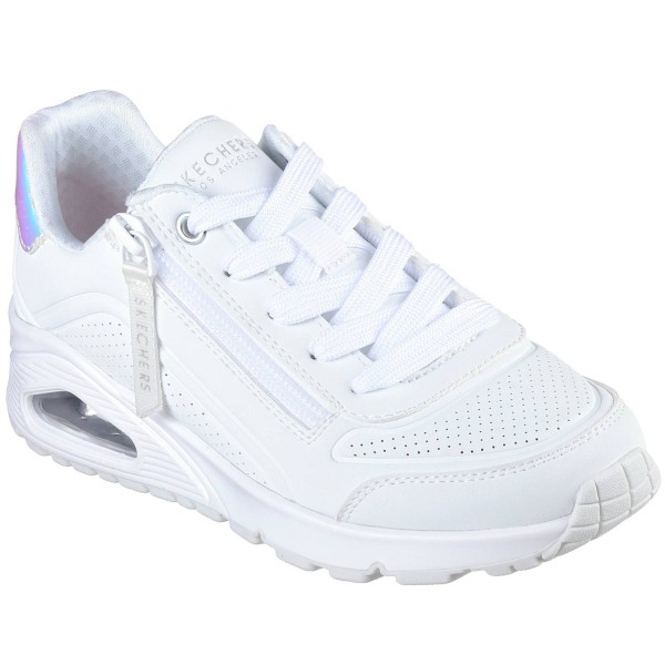 Skechers Uno Gen1 Mädchen Fashion-Sneaker mit Reißverschluss Weiß (White)