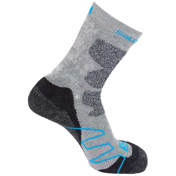 Salomon Performance Pro Jr Kinder Outdoor Socken grey/blue
